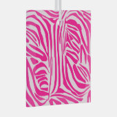 Rosa Zebra Ornament Aus Glas (Vorderseite Rechts)