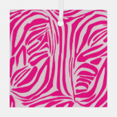 Rosa Zebra Ornament Aus Glas (Rückseite)
