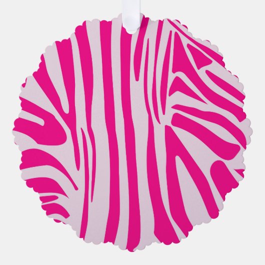 Rosa Zebra Ornament Karte (Vorderseite)