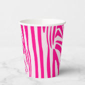 Rosa Zebra Pappbecher (Links)
