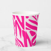 Rosa Zebra Pappbecher (Rechts)