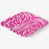 Rosa Zebra Pappteller (Gewinkelt)