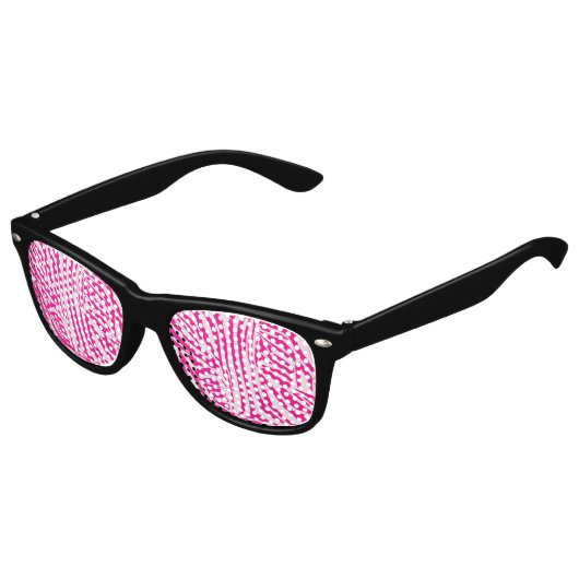 Rosa Zebra Partybrille (Schrägansicht)