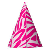 Rosa Zebra Partyhütchen (Rückseite)