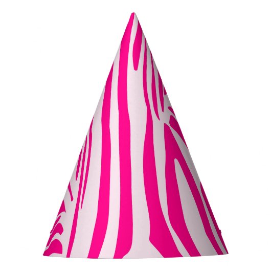 Rosa Zebra Partyhütchen (Vorderseite)