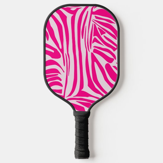 Rosa Zebra Pickleball Schläger (Vorderseite)