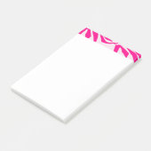 Rosa Zebra Post-it Klebezettel (angewinkelt)