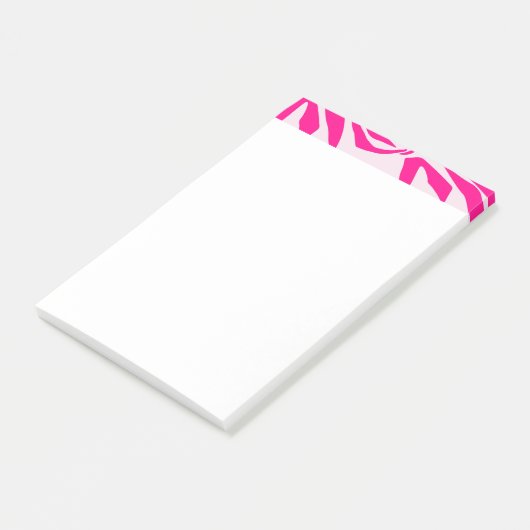 Rosa Zebra Post-it Klebezettel (angewinkelt)