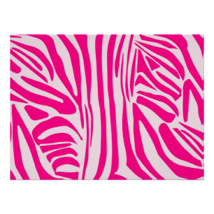 Rosa Zebra Poster