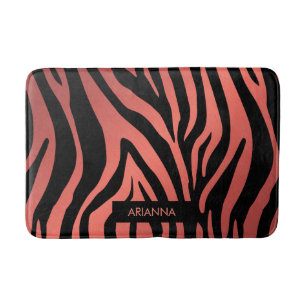Rosa Zebra Print Badematte