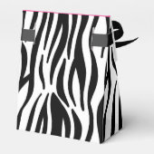 Rosa Zebra Print Brautparty Personalisiert Geschenkschachtel (Rückseite)