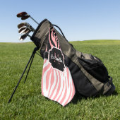 Rosa Zebra Print Golfhandtuch (Gras)