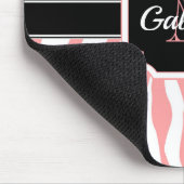 Rosa Zebra Print Mousepad (Ecke)