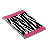Rosa Zebra Print Notebook Notizblock (Rechte Seite)