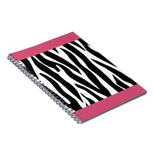 Rosa Zebra Print Notebook Notizblock (Rechte Seite)