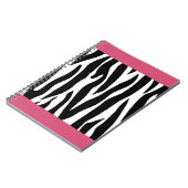 Rosa Zebra Print Notebook Notizblock (Linke Seite)