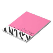 Rosa Zebra Print Notizblock (Rotiert)