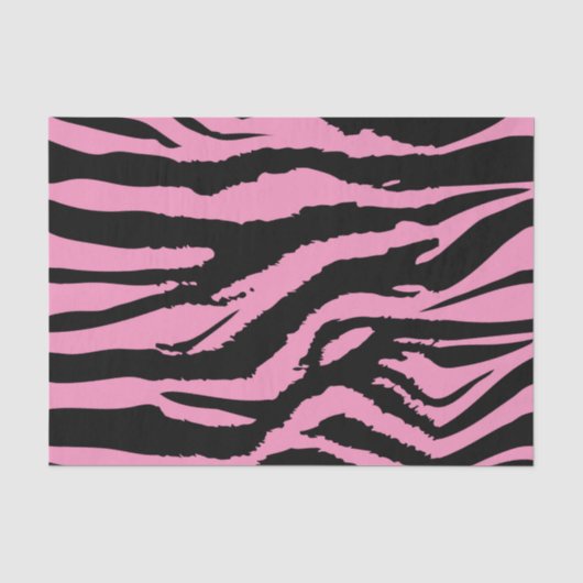 Rosa Zebra Print Seidenpapier (Vorderseite)