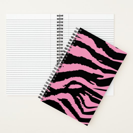 Rosa Zebra Print Spiral Notizblock (Innen)