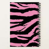 Rosa Zebra Print Spiral Notizblock (Rückseite)
