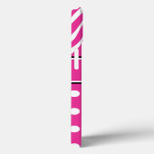Rosa Zebra punktiert personalisiertes Case-Mate iPhone Hülle (Rückseite / Rechts)