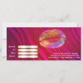 Rosa Zebra Rainbow Glitzer Lips Geschenk (Rückseite)