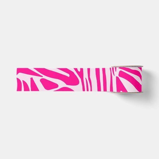 Rosa Zebra Ripsband (Vorderseite)