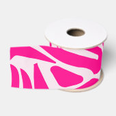 Rosa Zebra Ripsband (Spule)