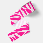 Rosa Zebra Ripsband (Rückseite)