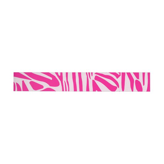 Rosa Zebra Rundum-Adressaufkleber (Person)