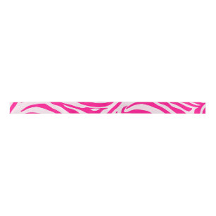 Rosa Zebra Satinband