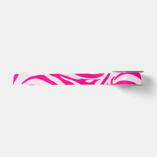 Rosa Zebra Satinband (Vorderseite)