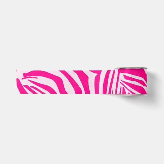 Rosa Zebra Satinband (Vorderseite)