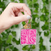 Rosa Zebra Schlüsselanhänger (Hand)