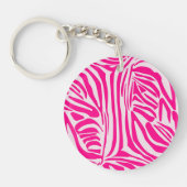 Rosa Zebra Schlüsselanhänger (Vorderseite)