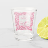 Rosa Zebra Schnapsglas (Rückseite)