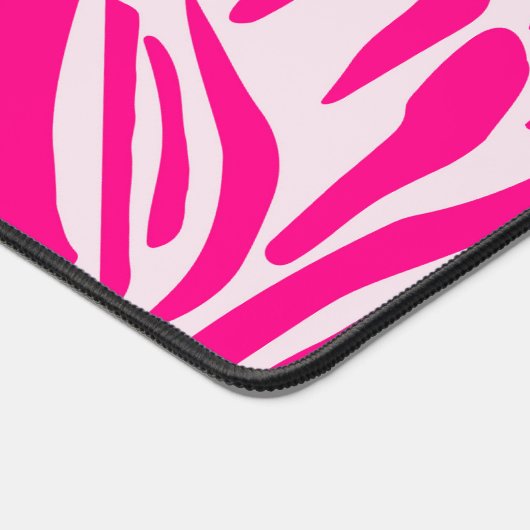 Rosa Zebra Schreibtischunterlage (Ecke)