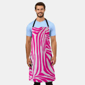 Rosa Zebra Schürze (Getragen)