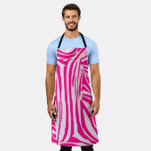 Rosa Zebra Schürze (Getragen)