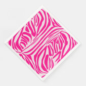 Rosa Zebra Serviette (Ecke)