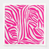 Rosa Zebra Serviette (Vorderseite)