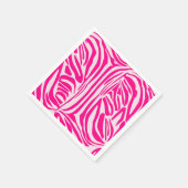 Rosa Zebra Serviette (Ecke)