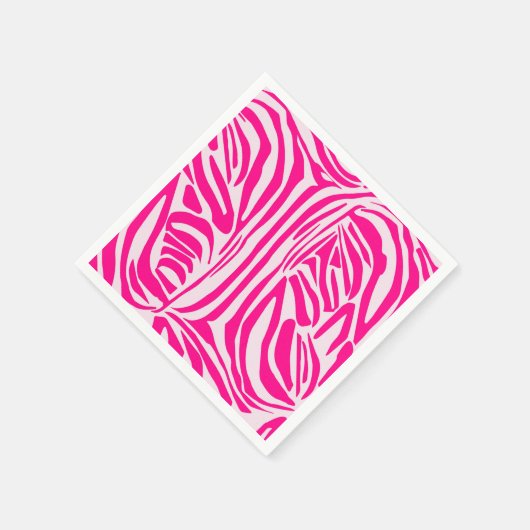 Rosa Zebra Serviette (Ecke)