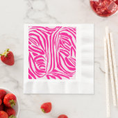 Rosa Zebra Serviette (Beispiel)