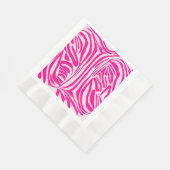 Rosa Zebra Serviette (Ecke)