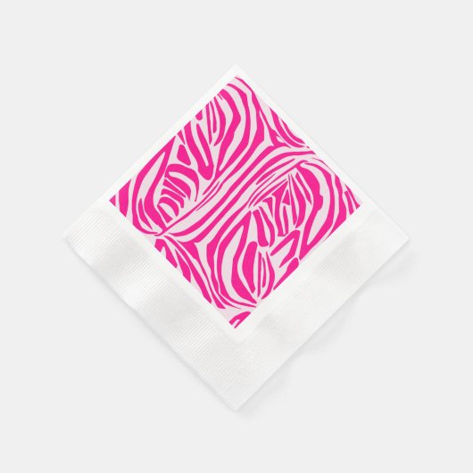 Rosa Zebra Serviette (Ecke)