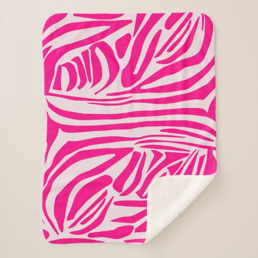 Rosa Zebra Sherpadecke (Vorderseite)