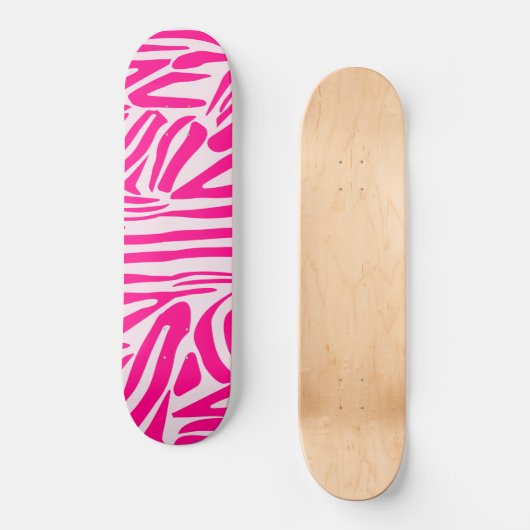 Rosa Zebra Skateboard (Vorderseite)