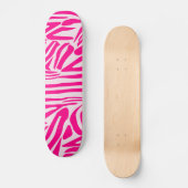 Rosa Zebra Skateboard (Vorderseite)