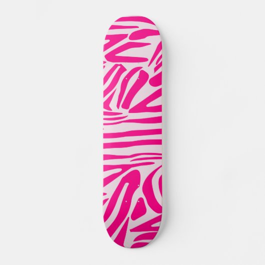 Rosa Zebra Skateboard (Vorderseite)